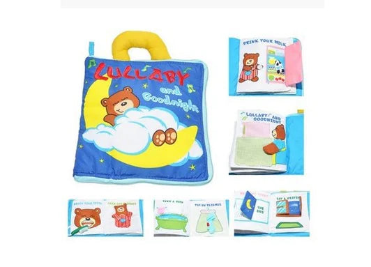 Beiens 3D Soft Cloth Baby Books: Animal and Vehicle Themes, Montessori Educational Toys for Toddler Development